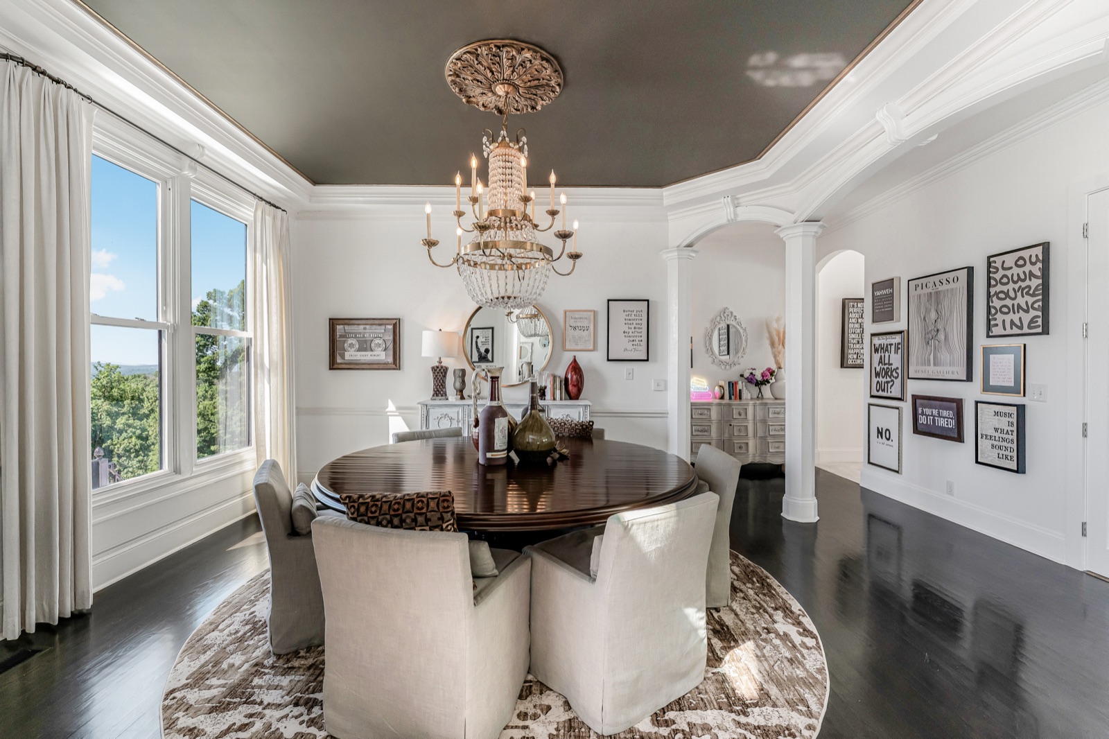 The formal dining room
